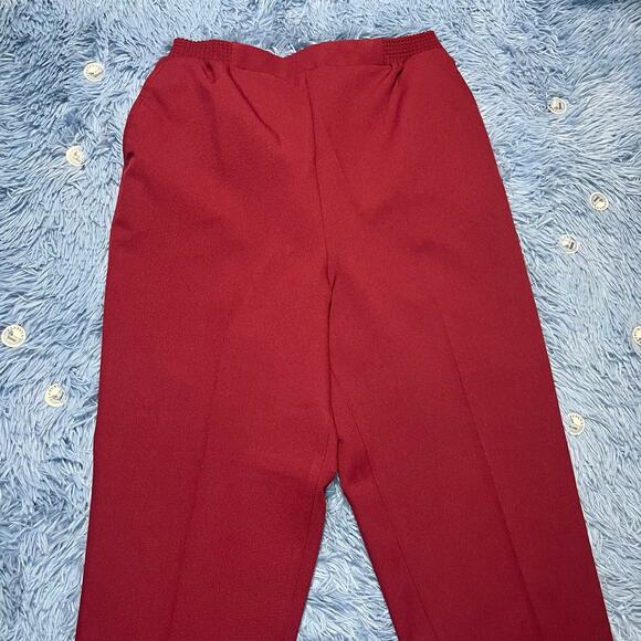 VINTAGE E-Z Motion Pants Size 10 Petite Women’s Red Casual - Picture 6 of 11
